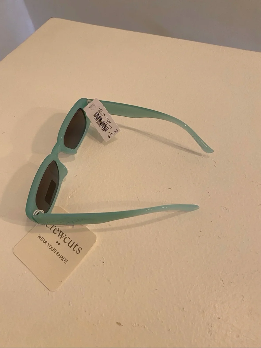 Crewcuts Kids Mint Green Rectangular Sunglasses